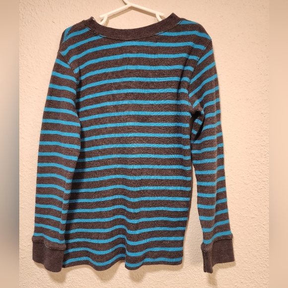 Striped Henley Long Sleeve Shirt - Picture 2 of 6